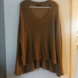V-neck Gold Sweater